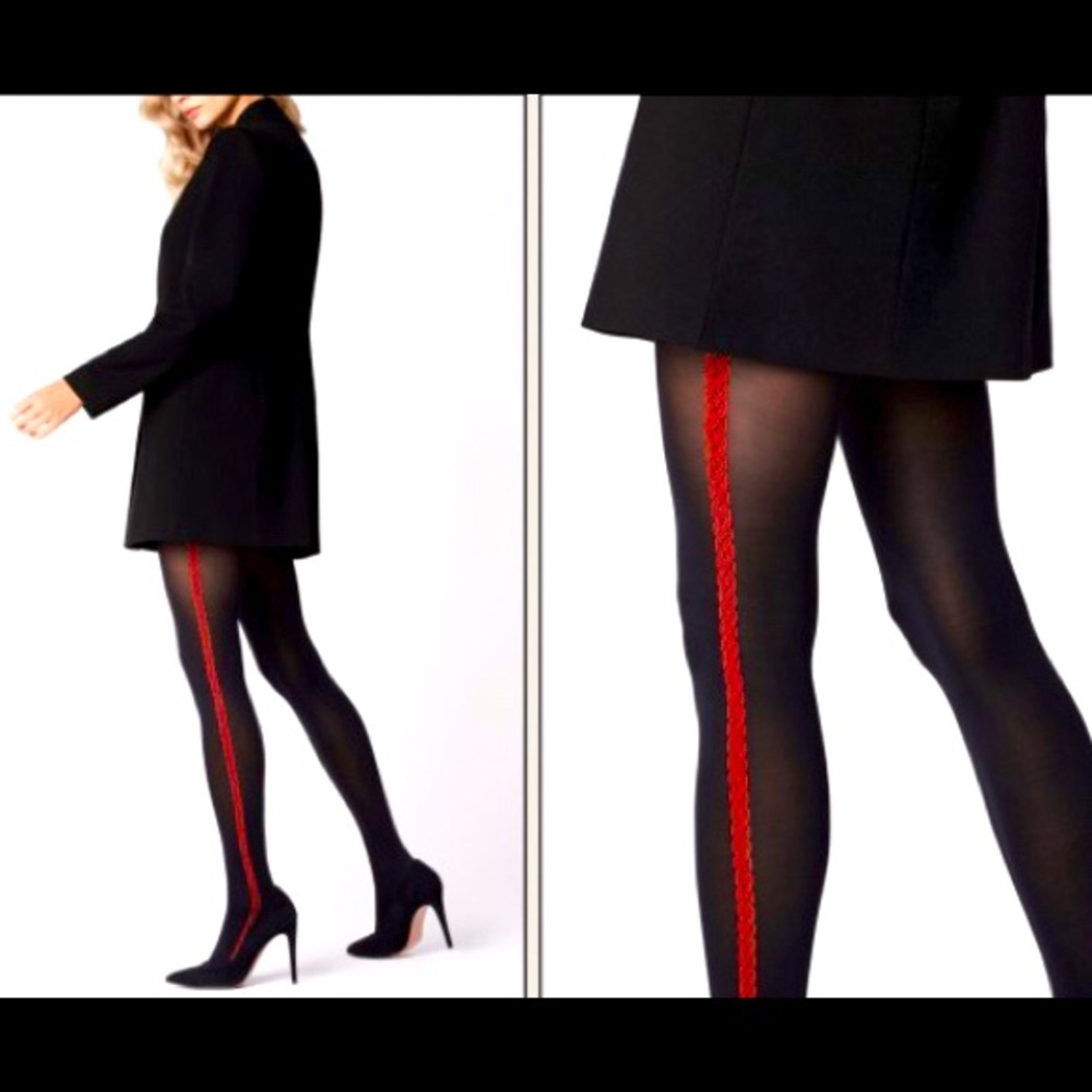 Red stripe tights/pantyhose
